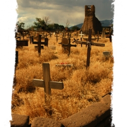 Photoshop Taos cemetery NM