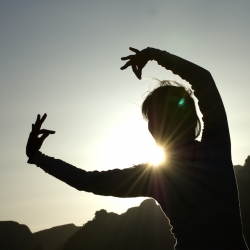 Burmese dance sunset