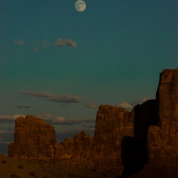 Monument Valley full moon